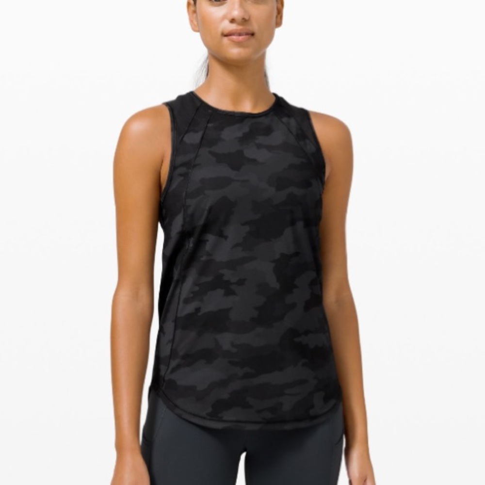Lululemon Athletica Gray and Black Performance Tank Top